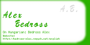 alex bedross business card